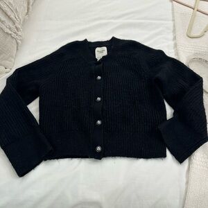 Abercrombie & Fitch Black Knit Cardigan
